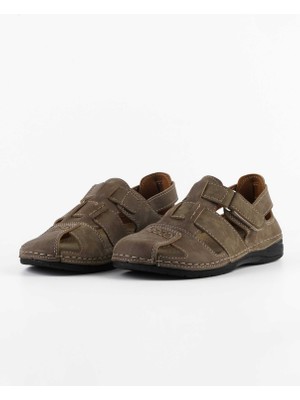 Dr. Klompa Erkek Sandalet - Vizon - Konfor Destekli Yapı Şık Tasarım Yumuşak Taban Günlük Kullanıma Uygun