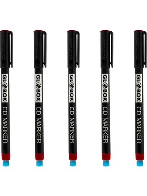 Globox CD Kalemi M 5 Adet Asetat Kalem Kırmızı