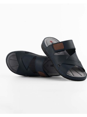 Dr. Klompa Erkek Terlik - Lacivert Gunt - Konfor Destekli Yapı Şık Tasarım Yumuşak Taban Günlük Kullanıma Uygun