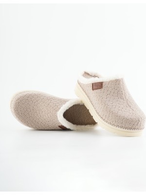 Dr. Klompa Kadın Ev Terliği Peluş Astarlı Kışlık Kapalı Burun Kaymaz Taban Yumuşak Rahat Terlik