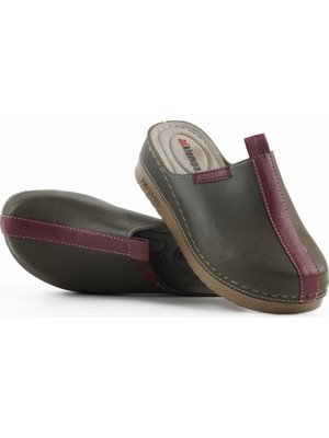 Dr. Klompa Kadın Sabo - Haki - Konfor Destekli Yapı Şık Tasarım Yumuşak Taban Günlük Kullanıma Uygun