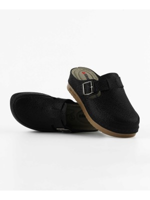 Dr. Klompa Kadın Sabo - Siyah Mozaik - Konfor Destekli Yapı Şık Tasarım Yumuşak Taban Günlük Kullanıma Uygun