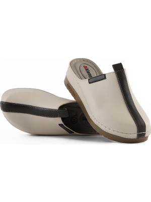 Dr. Klompa Kadın Sabo - Bej - Konfor Destekli Yapı Şık Tasarım Yumuşak Taban Günlük Kullanıma Uygun