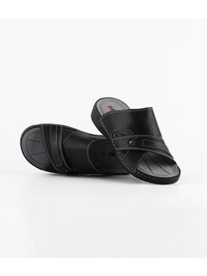 Dr. Klompa Erkek Terlik - Siyah Marlow - Konfor Destekli Yapı Şık Tasarım Yumuşak Taban Günlük Kullanıma Uygun