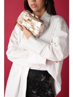 Brıck LY0116A Sedef El Yapımı Açık Kahverengi Çanta