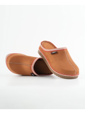 Dr. Klompa Kadın Terlik Peluş Astarlı Kışlık Ev Terliği Kaymaz Taban Günlük Rahat Taba Rengi