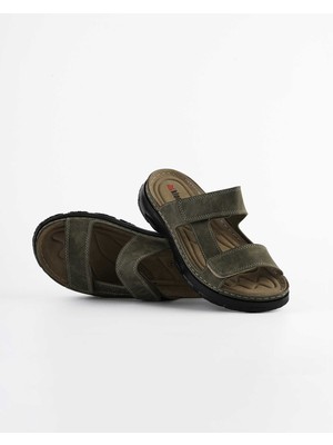 Dr. Klompa Erkek Terlik - Haki - Konfor Destekli Yapı Şık Tasarım Yumuşak Taban Günlük Kullanıma Uygun