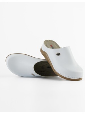 Dr. Klompa Kadın Sabo - Beyaz - Konfor Destekli Yapı Şık Tasarım Yumuşak Taban Günlük Kullanıma Uygun