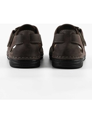 Dr. Klompa Erkek Sandalet - Kahverengi  - Konfor Destekli Yapı Şık Tasarım Yumuşak Taban