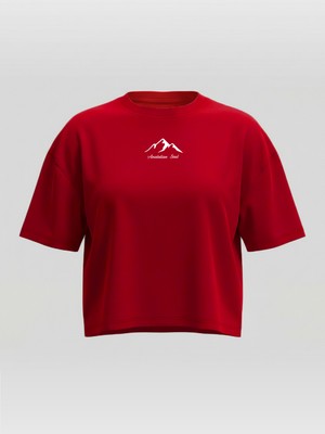 Broco Kadın Oversize Yumuşak Kumaş Anatolian Soul Crop T-Shirt