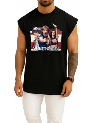 Bahriyeli Collection Oversize Shameless 2 Göğüs Baskılı Atlet