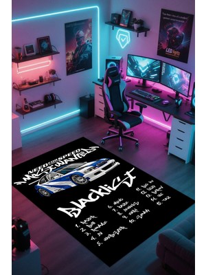 Reyhani Psp Oyun Kaymaz Taban Makinede Yıkanabilir Gaming Oyuncu Gamer Genç Odası Halısı