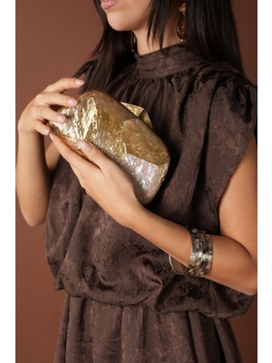 Coralıne LY0145A Sedef El Yapımı Açık Kahverengi Çanta