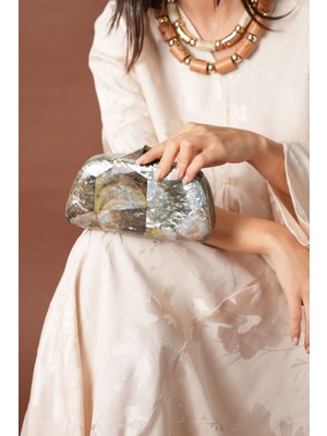 Coralıne LY0145B Sedef El Yapımı Siyah Çanta