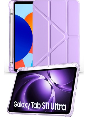 Nezih Case Samsung Galaxy S11 Ultra X930 Uyumlu Akıllı Kapak Kalem Bölmeli Tablet Kılıfı