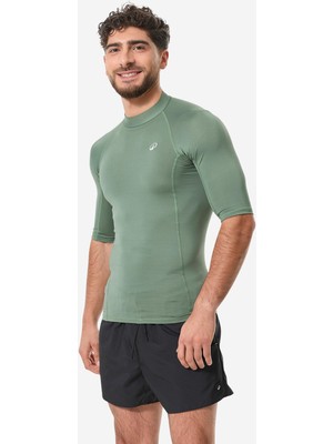 Decathlon Olaian Erkek Slim Fit Kısa Kollu Uv Korumalı Tişört - Haki - 100
