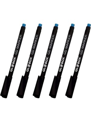 Globox CD Kalemi S 5 Adet Asetat Kalem Siyah