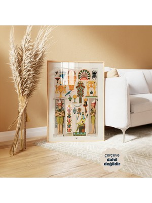 Persona Istanbul Antik Mısır Sanatı ve Motifleri - L'ornement Polychrome Vintage Poster (Çerçevesiz)
