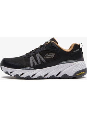 Skechers Glide-Step Trail-Oxen Memory Foam Leather Water Repellent Mens Sneaker Hakiki Deri Hafızalı Taban Su Itici Outdoor Yürüyüş Ayakkabısı Siyah
