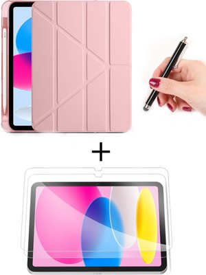 Nezih Case Samsung Galaxy Tab A11 Plus 11 Inç Uyumlu Akıllı Kılıf + Ekran Koruyucu + Kalem