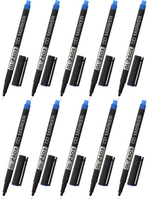 Globox CD Kalemi S 10 Adet Asetat Kalem Mavi