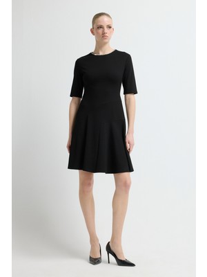 Adl Kadınyakası Taşlı Elbise Siyah 12445844000