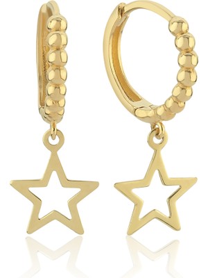 Cherry By Özkonak Ball Hoop Yıldız Küpe