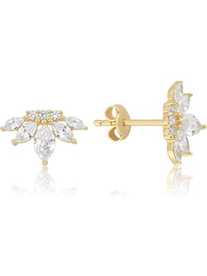 Cherry By Özkonak Taşlı Lotus Küpe