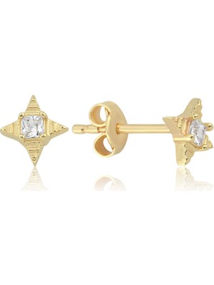 Cherry By Özkonak Taşlı North Star Küpe