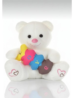 Fenomen Toys Ayıcık Tokalı Love Kalpli 55CM - Sevimli & Hediyelik Oyuncak