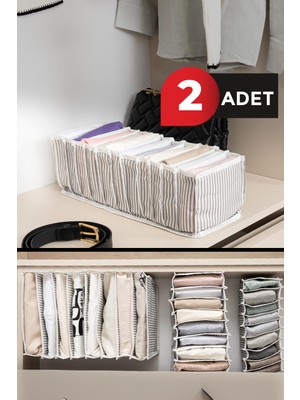 2 Adet ALAS Akordiyon Çekmece Düzenleyici Organizer 11 Gözlü Medium