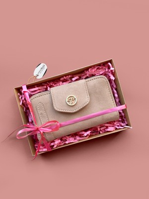 Westbag Kadın Süet Çok Bölmeli Cüzdan Kutulu Hediyelik