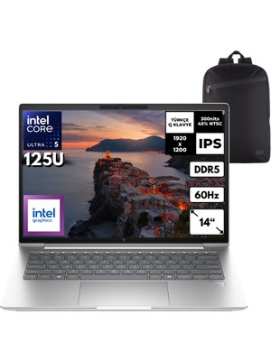 Hp 640 G11 Ultra 5-125U 32-Gbddr5 512 GB Intel Graphics 14" Windows 10 Pro + Hmf Sırt Çantası AD4D0ETHMF93