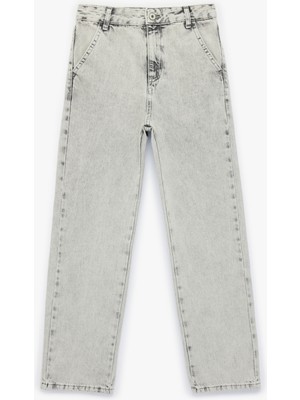 Koton Pamuklu Beli Ayarlanabilir Lastikli Rahat Kesim Denim Pantolon