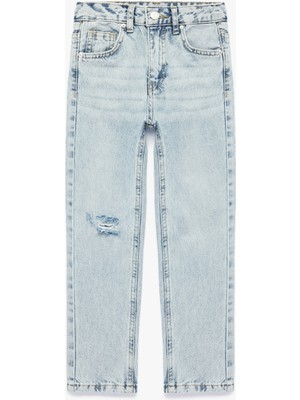 Koton Pamuklu Beli Ayarlanabilir Lastikli Denim Pantolon