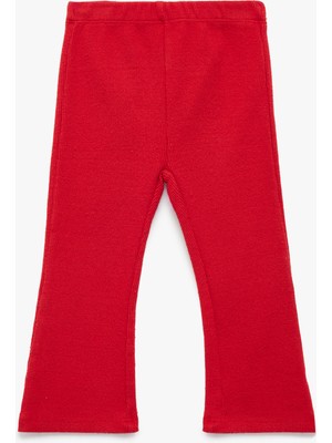 Koton Beli Lastikli Pamuklu Fitilli Tayt