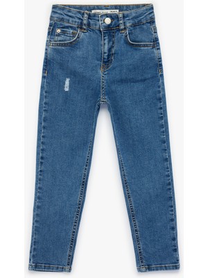 Koton Iraatılış Detaylı Ayarlanabilir Lastikli Denim Pantolon