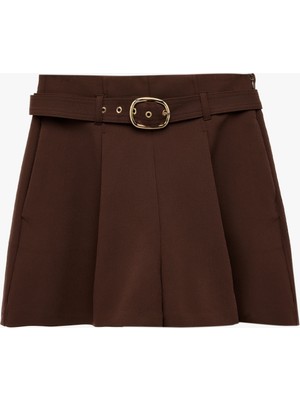 Koton Pile Detaylı Kemer Detaylı Mini Şort