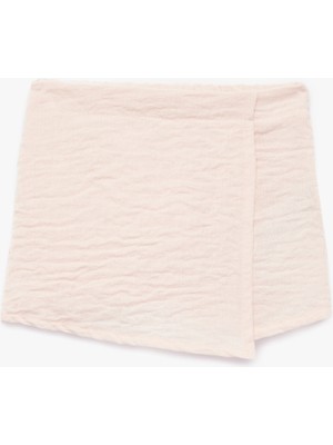 Koton Beli Lastikli Dokulu Kruvaze Şort Etek