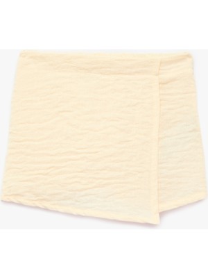 Koton Beli Lastikli Dokulu Kruvaze Şort Etek