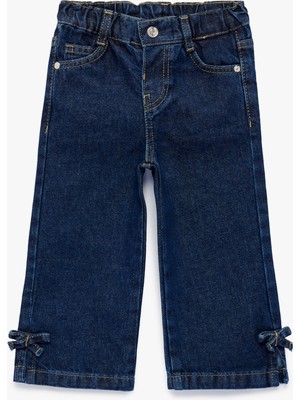Koton Pamuklu Cep Detaylı Fiyonklu Denim Pantolon