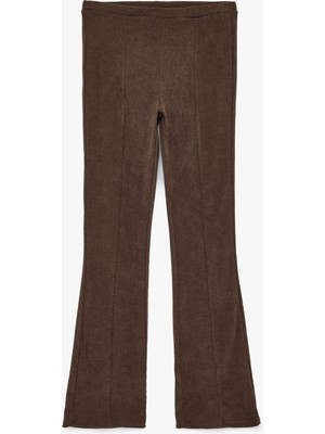 Koton Slim Fit Nervürlü Ispanyol Paça Tayt Pantolon