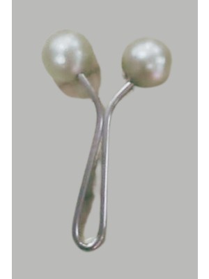 Pazarcan Eşarp Klipsi Top Model Düz Beyaz 1 Adet