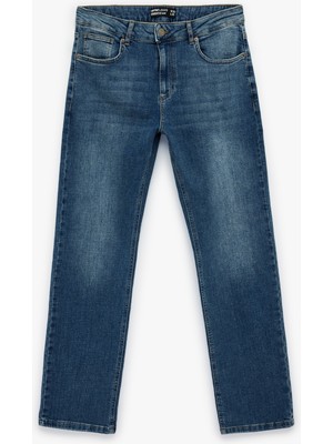 Koton Normal Bel Pamuklu Straight Fit Jean Pantolon - Mark Jean