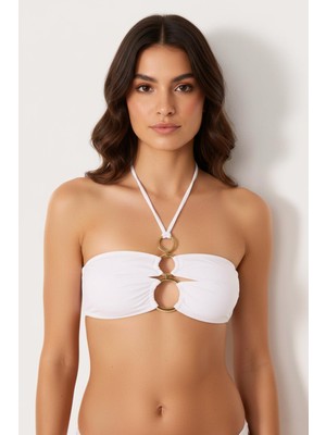 Ayyıldız 63563 Beyaz  Bikini Üstü