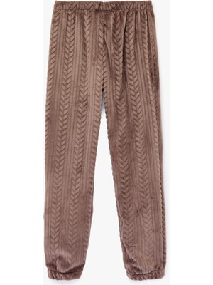 Koton Beli Lastikli Rahat Kesim Dokulu Pijama Altı