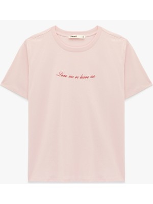 Koton Regular Fit Kısa Kollu Baskılı Bisiklet Yaka Baskılı Tişört