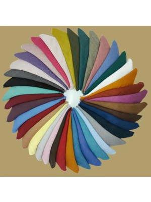 Soft İpek Soft Ipek 10 Lu Paket Çift Flamlı Hediyelik Eşarp (10 Adettir)