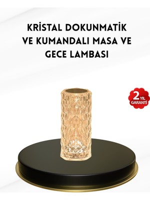 Pazarcan Kristal Tasarımlı Rgb LED Gece Lambası – Kumandalı Renk Değiştiren Dekoratif Işık