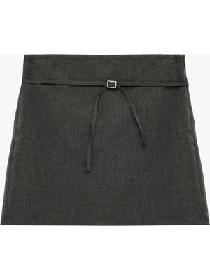 Koton Viskon Kemer Detaylı Mini Şort Etek